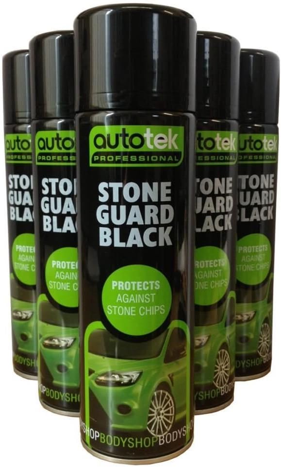 (PACK OF 10) 500ml Autotek Stone Guard BLACK stone chip protection spray paint Amazon.co.uk