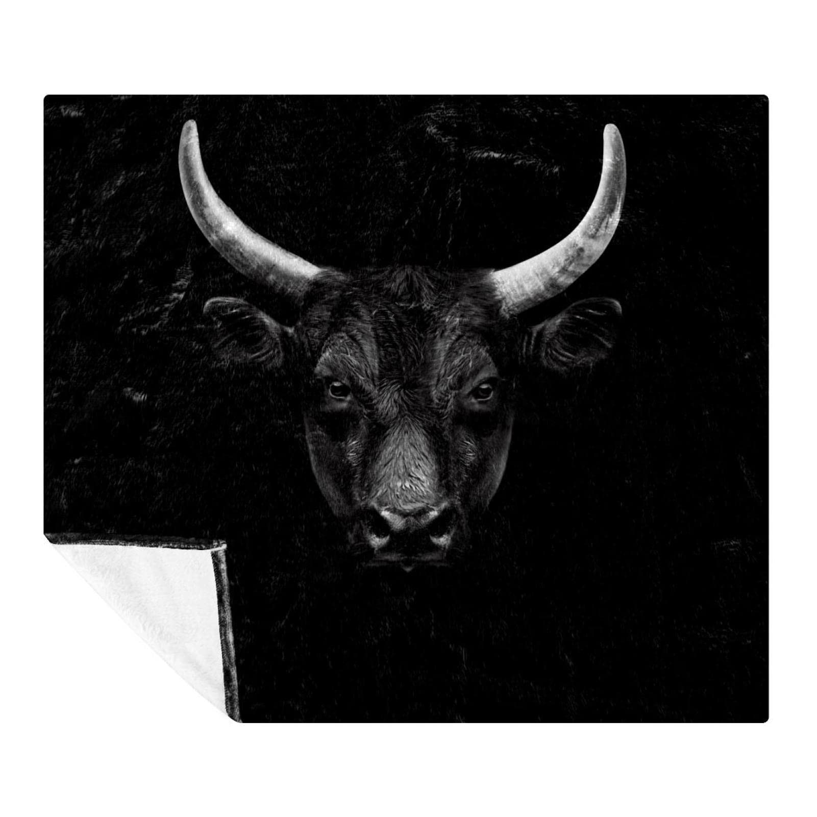 Couverture polaire légère Black Bull Face en microfibre isolante et douce