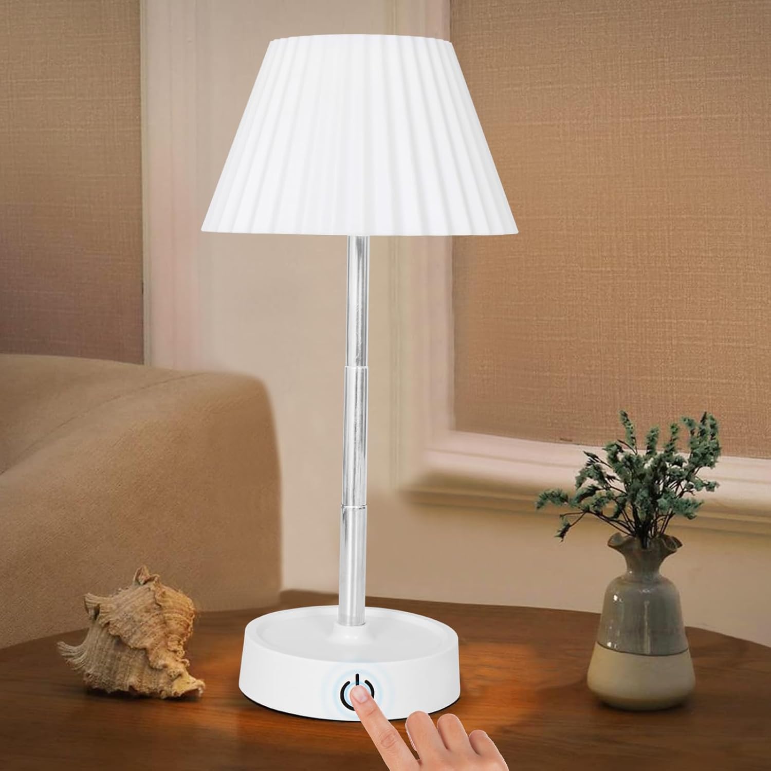 FAYBY Cordless Table Lamp | Waterproof Rechargeable Battery Desk Lamp | Stepless Dimming Modern Portable Table Light for Restaurant/Dinner/Bedroom/Outdoor (1 Psc)-image-10