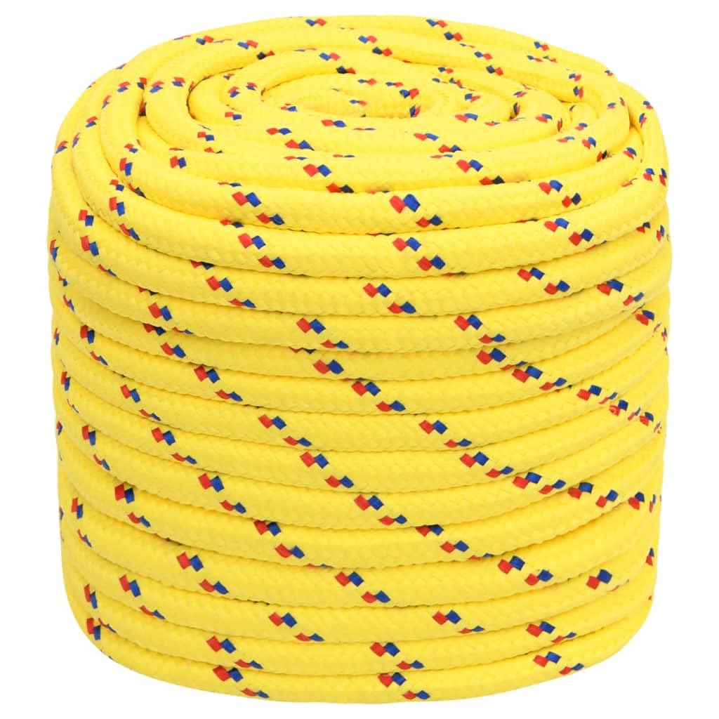 vidaXL Boat Rope Anchor Line Braided Cord UV Resistant Ship Marine Yacht Coil Rope Abrasion Resistant Yellow 18 mm 100 m Polypropylene โ image 1
