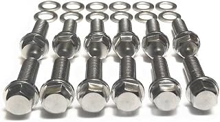 Stainless Steel 6pt Hex Flange Header Bolt 12pc Kit 3/8"-16 x 3/4"