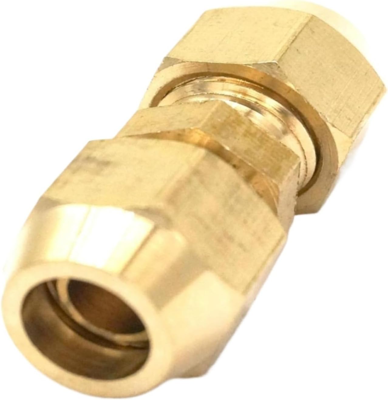 Brass Flare Tube Connector OD 8mm M12x1.25 Male Thread Equal Nuts for Pneumatic Fittings