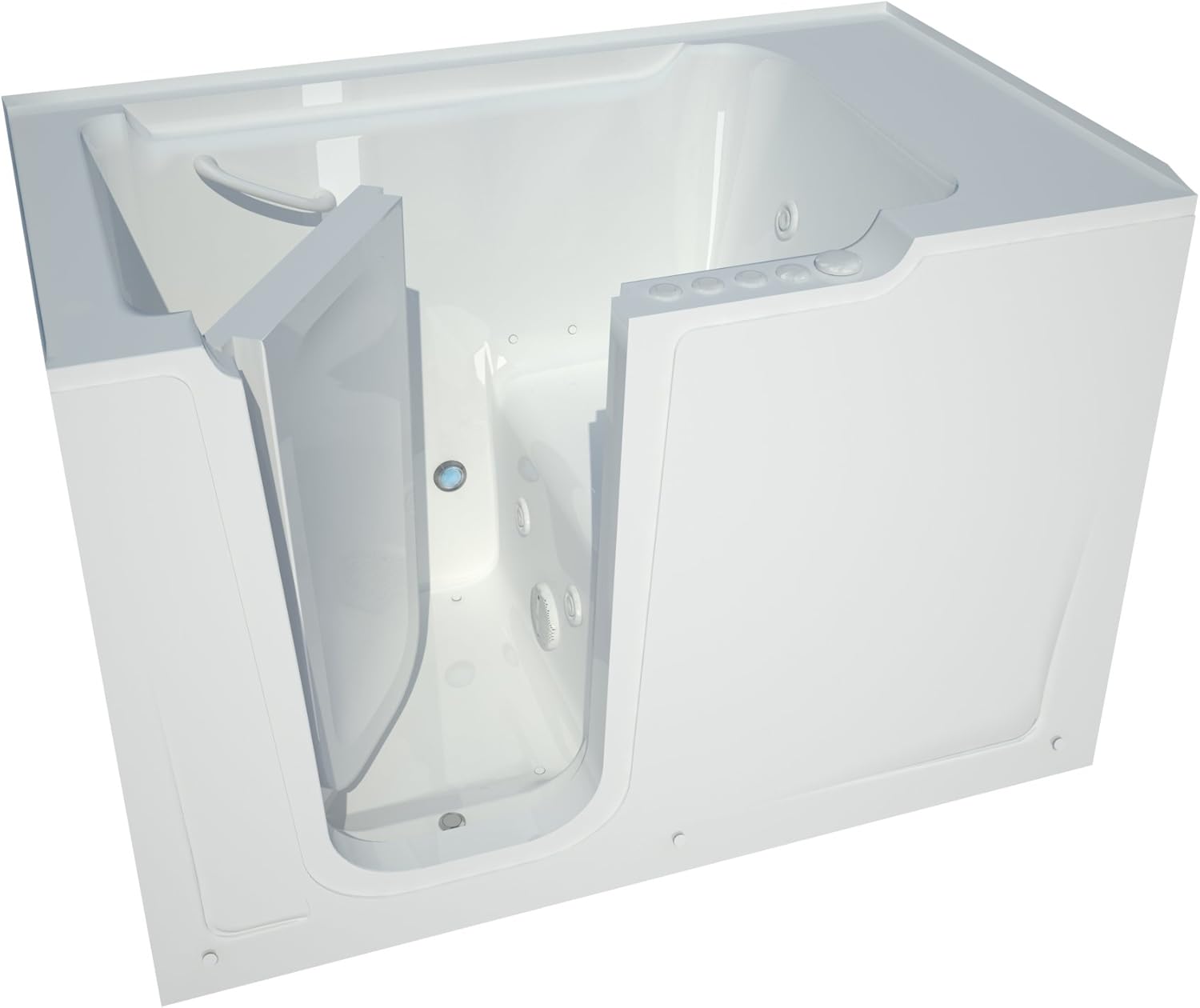 MT3660LWD Bariatric 36 by 60 by 40-Inch Dual Hydrotherapy and Air Jetted Walk In Bathtub Spa Left Side Door, White