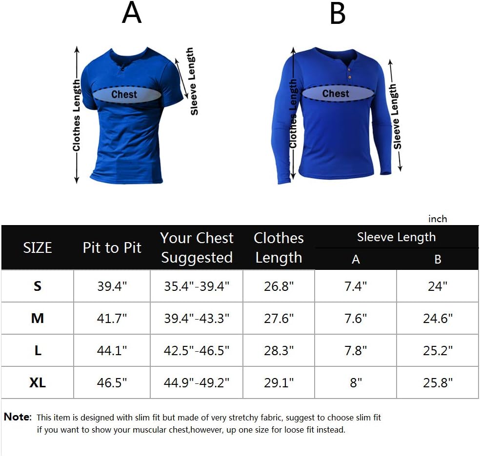 Men's Henley Casual Short-Sleeved T-Shirt, Single Button, Button Placket, Simple V-Neck Shirts, Cotton - Image 3