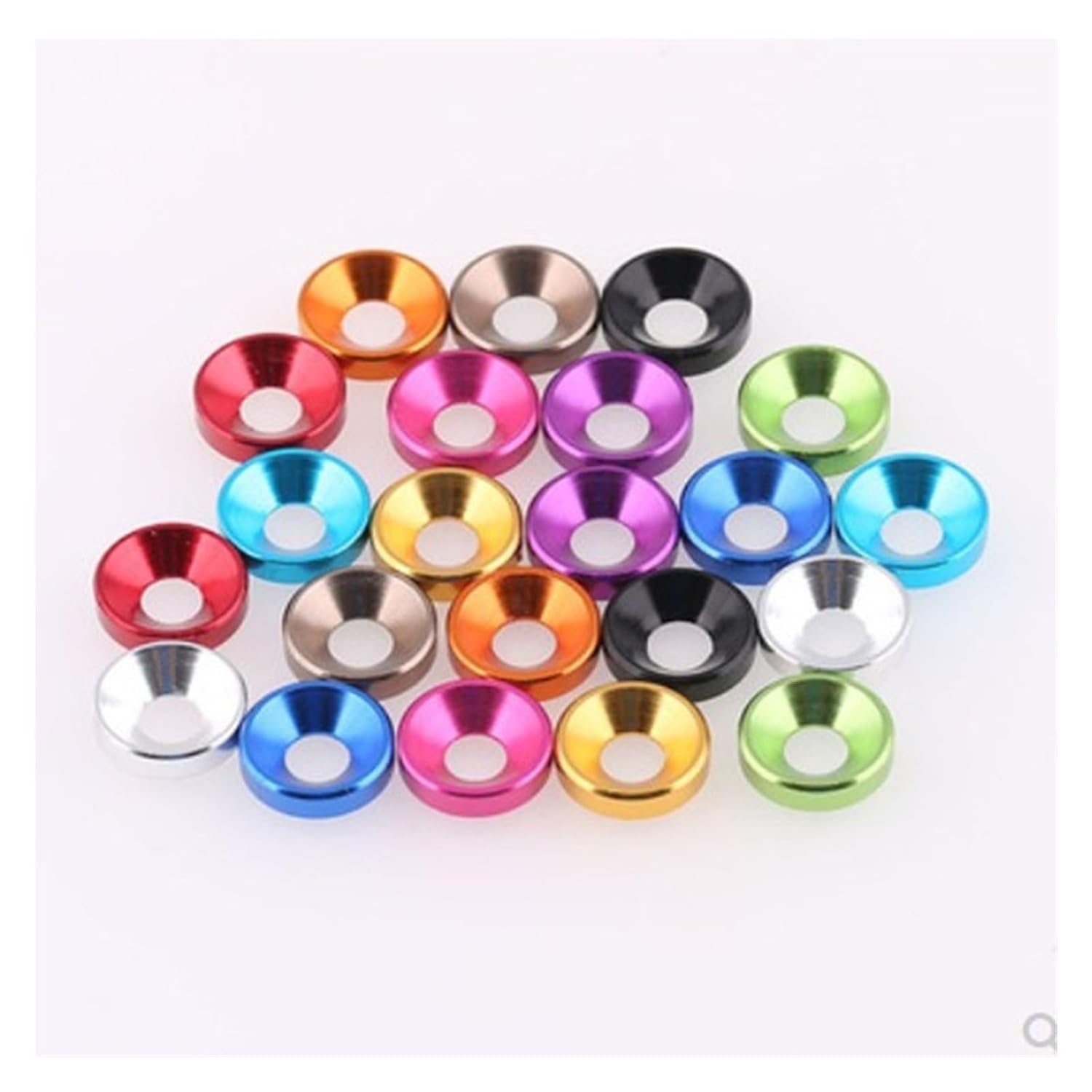 10/20pcs M2 M2.5 M3 M4 M5 M6 M8 Aluminum Colourful Anodized Countersunk Head Washer Gasket(RED,M8 10pcs)