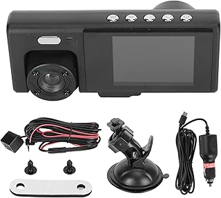 Autofahrrekorder Super Night Notfallsparfunktion 170 Grad Winkel 3 Linsen Dash Kamera 1080p Triple Car Kamera 2 -Zoll -LCD -Bildschirm mit IR -Nachtsicht für