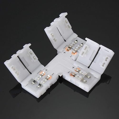 Miniatura 4 de El kit de conector de tira LED de 2 pines de 0.315 in incluye conector de esquina de ángulo recto de 2 pines en forma de L, conector en forma de T,