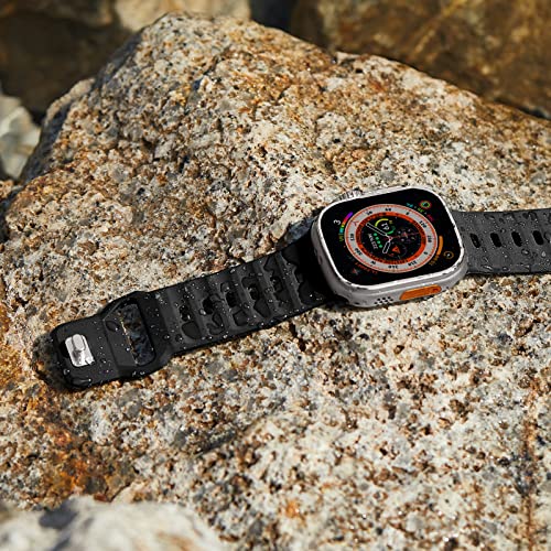 Sport Bands Compatible With Apple Watch Ultra Band 49Mm 45Mm 44Mm 42Mm For Men, Soft Silicone Wristbands Waterproof Replacement Strap For Iwatch Series 8 7 6 5 Se Ultra, 2 Packs #TOP3