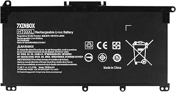 11.55V 41.9WH HT03XL HSTNN-LB8L HSTNN-LB8M Laptop Battery Compatible with HP Pavilion 14-CE 14-CF 14-cm 14-CK 14-DF 14-MA 15-DA 15-CS 15-DB 14Q-CS 15-CW 14-CE0025TU 14-CE0034TX 250 255 G7