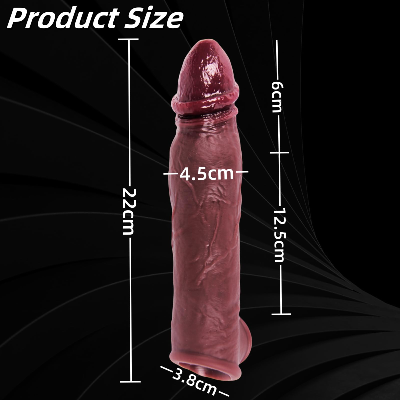 Guaina Fallica Guaina Pene per Uomo con Anelli Prolunghe Ingrandimento | 22cm Silicone Giochi Erotiici per Coppie Dildo Realistico per il Pene con Anello Sexytoysys Giochi Erotici Maschile Sex Toys