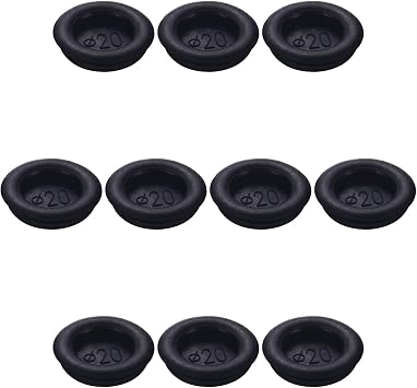 Rubber Grommet 16mmID Oil Resistant Armature Rubber Grommets for Wiring Cable,Black 30PCS