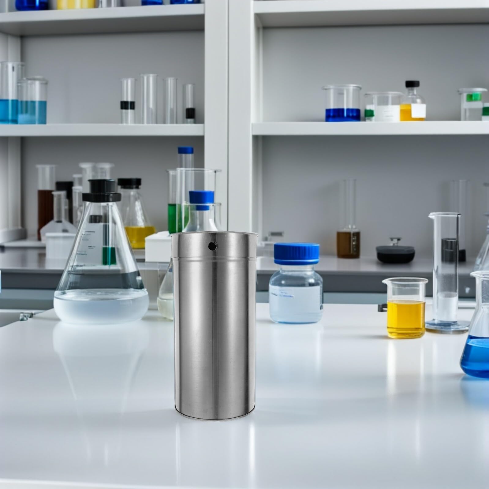 Tube de Rangement Acier Inoxydable avec Couvercle Boîte pour Instruments de Laboratoire Tube Chirurgical pour Matériel de Laboratoire