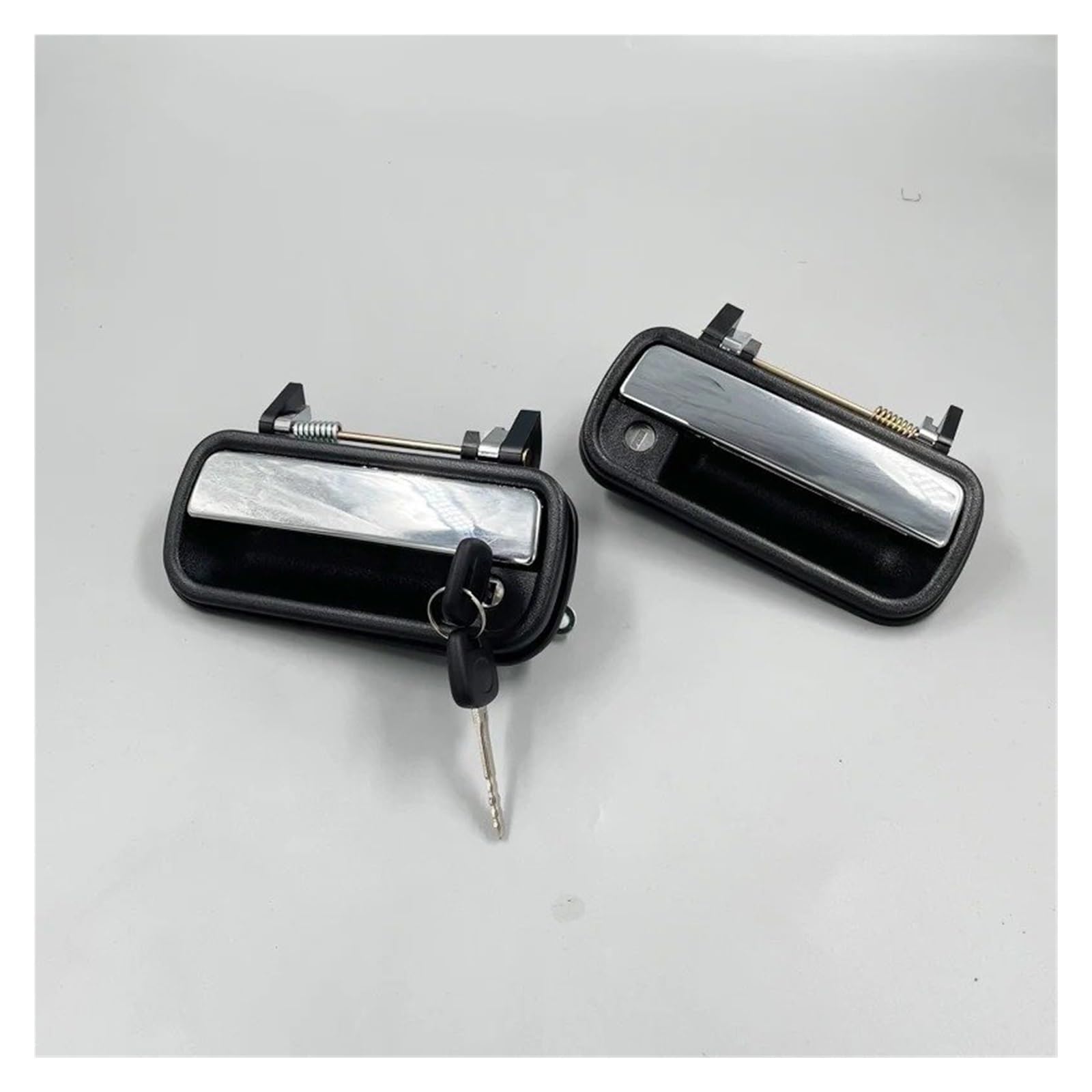 Ropaix 1 Pair Side Exterior Door Handle For Toyota For Hilux For Pickup Rn85 1988-1998 Front Door Outer Handle With Lock And Key Cylinder(1 Pair)