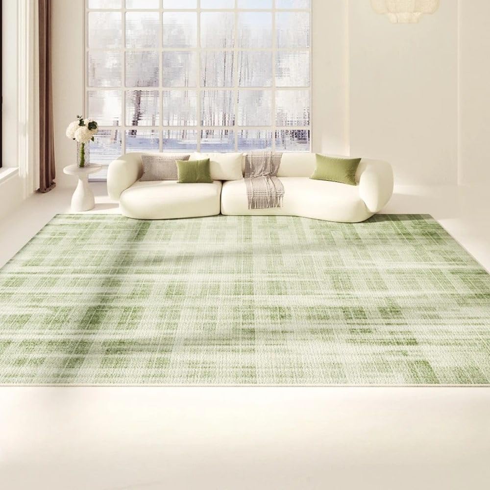 Tapis de loisirs vert au design créatif et géométrique pour habiller un balcon