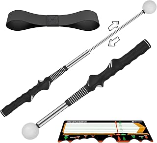 Golf Swing Training Aid - Retractable Grip Trainer with Click Feedback Portable & Right Handed Perfect for Beginners Indoor/Outdoor Use Golf Sure Stance Beginner