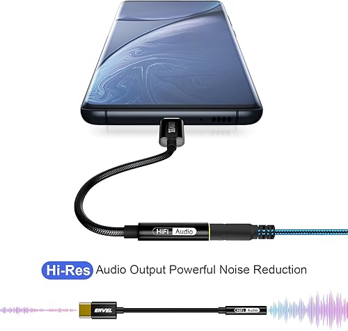 Miniatura 7 de ENVEL Adaptador USB C a conector de auriculares de 0.138 in, paquete de 2 cables de audio tipo C a auxiliar compatibles con iPhone 15 Pro Max,