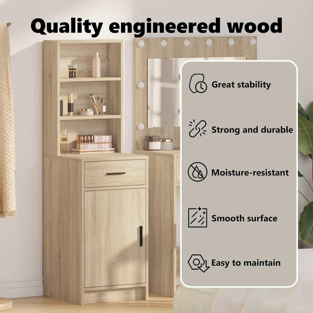 vidaXL Highboard Dąb Sonoma 41 x 40 x 135 cm Drewno inżynieryjne