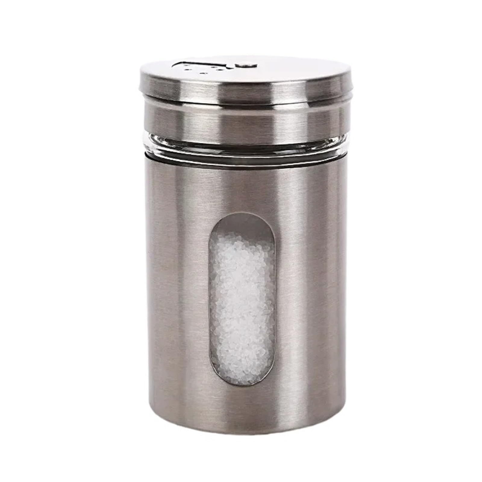 UBOHUZ 6PCS Stainless Steel Spice Shaker Seasoning Cans Rotate Camping Barbecue Jars Storage Box Salt Sugar Pepper Bottle for Kitchen Condiment