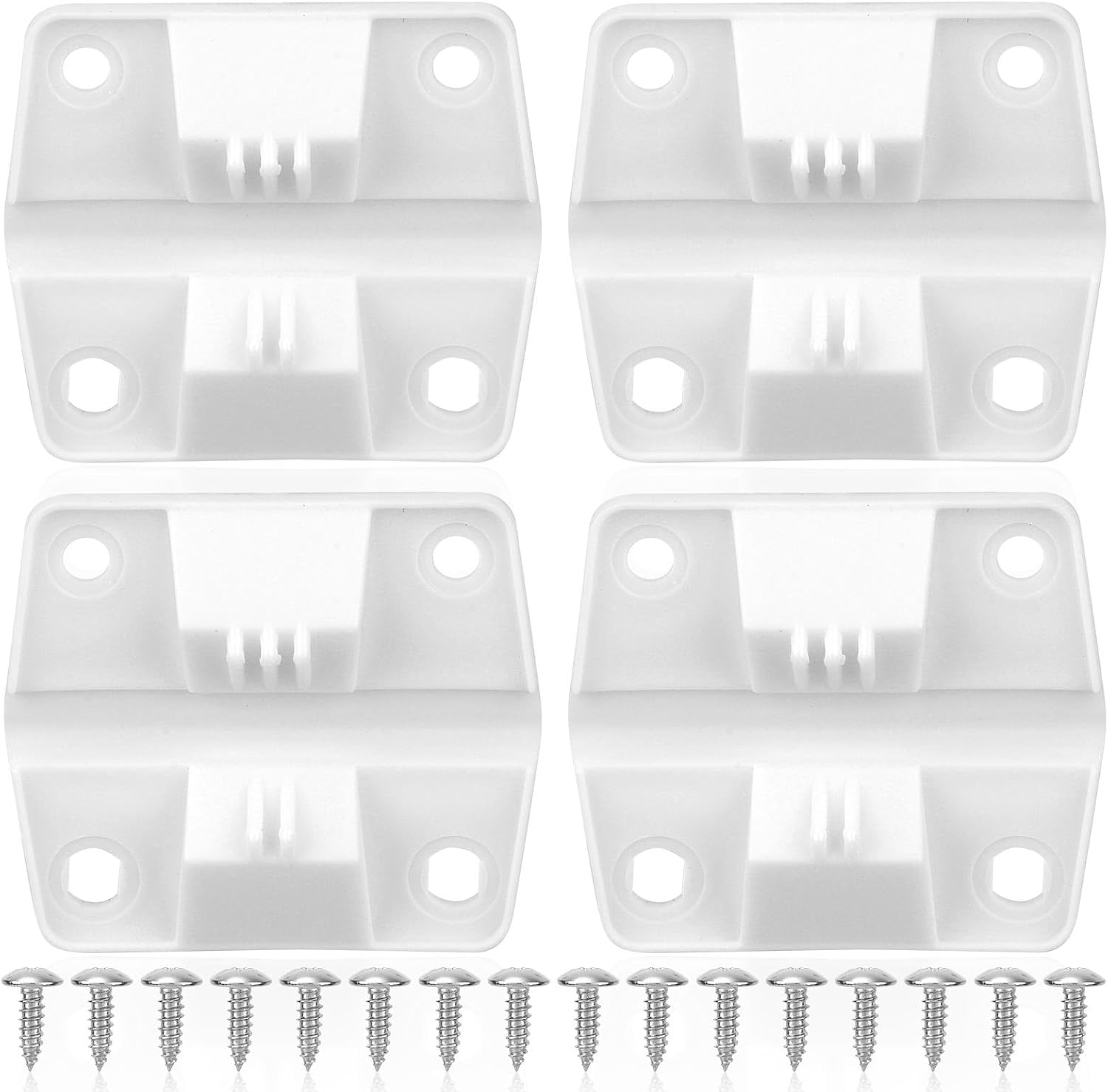Gosknor 4pcs Cooler Hinges Replacement for Coleman, Durable Plastic Hinges Kit with 16pcs Stainless Steel Screws Cooler Replacement Parts for Camping Freezer and Ice Chest