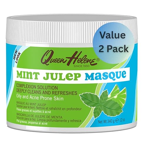Queen Helene Jar Mint Julep Masque 12 Ounce (354ml) (2 Pack) - Mint - 12 Ounce (Pack of 2)