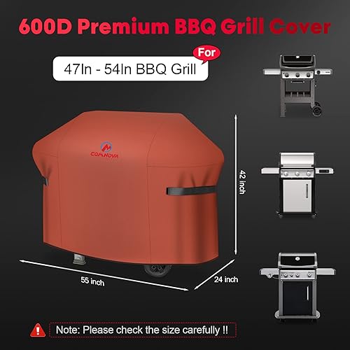 Miniatura 51 de Cubierta de parrilla de gas para barbacoa, 48 pulgadas para Weber Spirit 2, impermeable, resistente a la intemperie, resistente a los rayos UV y a