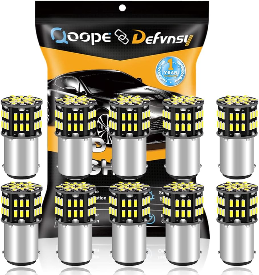 Defvnsy 1142 BA15D LED Ampoule, 3000K Blanc Chaud Ampoules 12V LED 1004 1130 1196 94 Ampoule Éclairage Intérieur Pour Feux De VR, Feux De Recul, Feux - 6