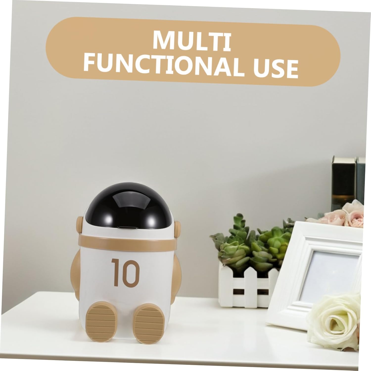 CHILDWEET Cute Car Trash Can Waste Can for SUV Rv Office Desk Lid Easy to Clean Design