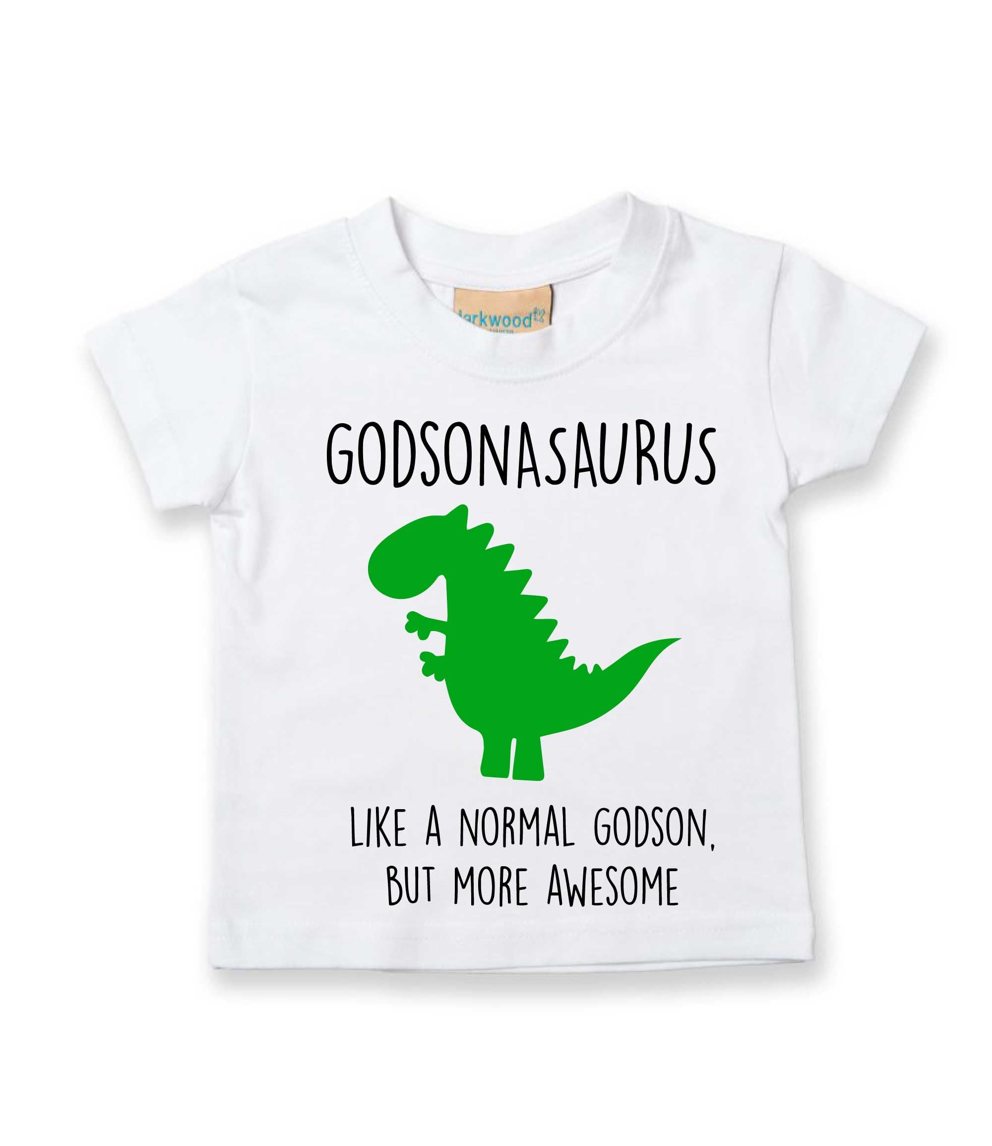 60 Second Makeover Limited Godson Dinosaur Tshirt Godsonasaurus Size - 12-18 Months White