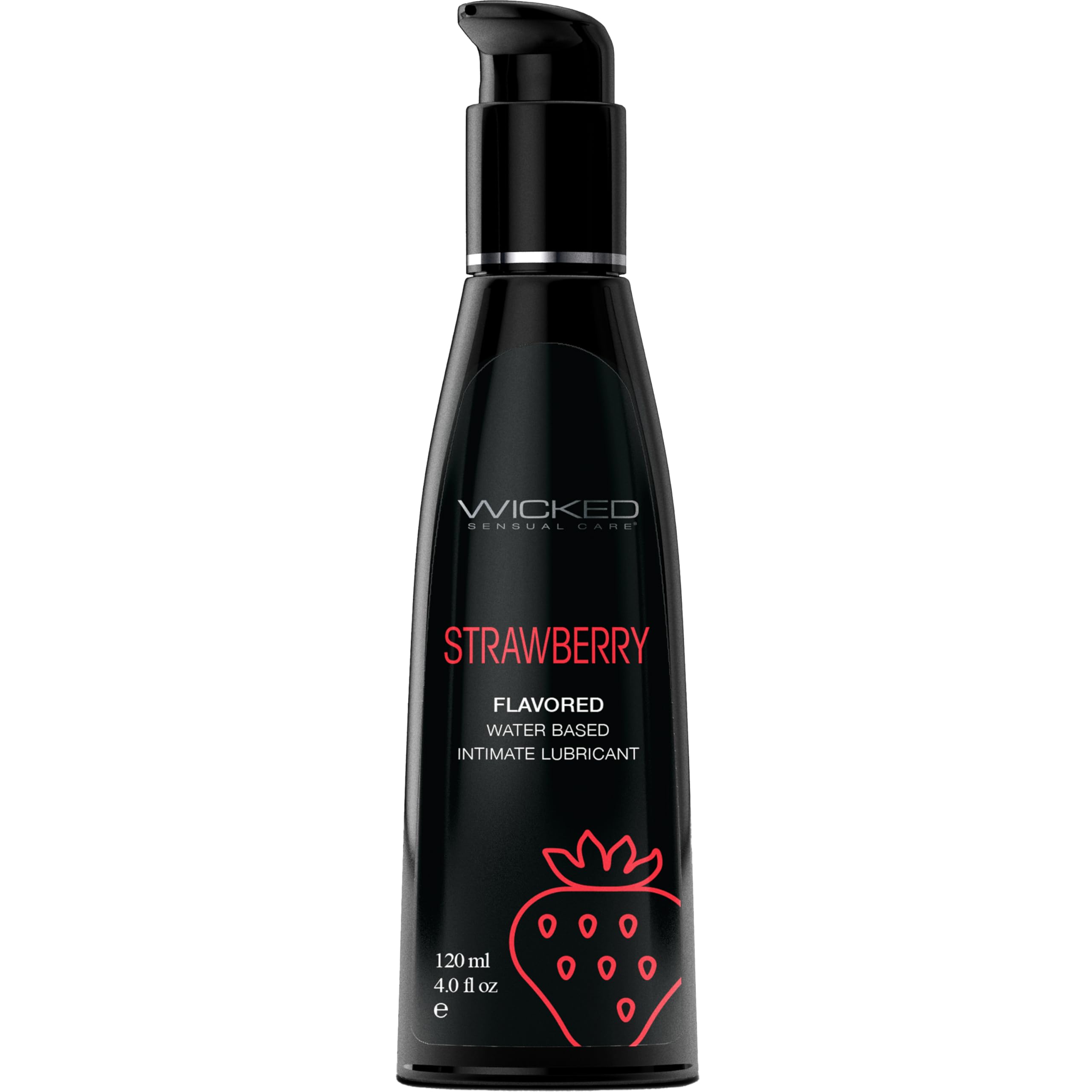 Wicked Sensual Care Aqua Strawberry Flavored Lubricant 120 ml Transparent