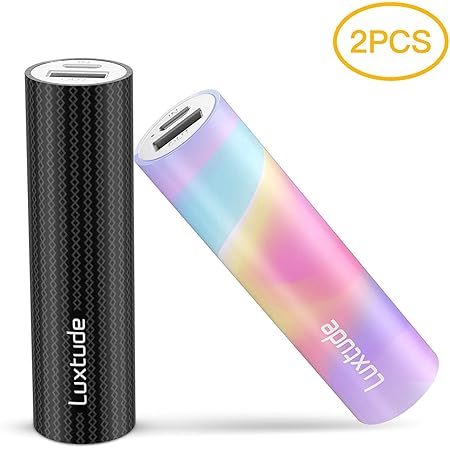 Amazon Luxtude Mycolorsモバイルバッテリー ２本セット3350mah 軽量 スティックとコンパクト 超小型モバイル バッテリー 最新型 Pse認証済 小型 口紅サイズ おしゃれ かわいい携帯充電器 旅行 出張 緊急用 飛行機 持ち込み モバイルバッテリー Iphone Samsung