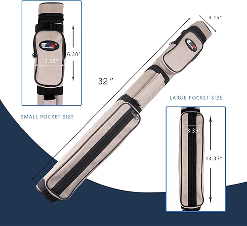 Miniatura 4 de GSE Games & Sports Expert Estuche de transporte para taco de billar duro de lujo 2x2, estuche para taco de billar, accesorios de billar (varios