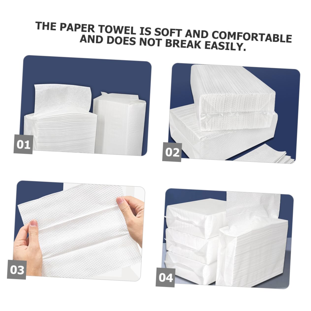 Asciugamani di Carta Multiuso per Bagno, 5 Buste, Bianco | Carta Assorbente ad Acqua, Uso in Cucina e Ristorazione, 120 Fogli Complessivi