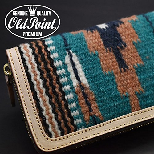 【美品】オールドポイント　チマヨ柄ラウンドファスナーロングウォレット　オルテガ Amazon.co.jp: オールドポイント 長財布 メンズ≪El Paso エルパソ社製