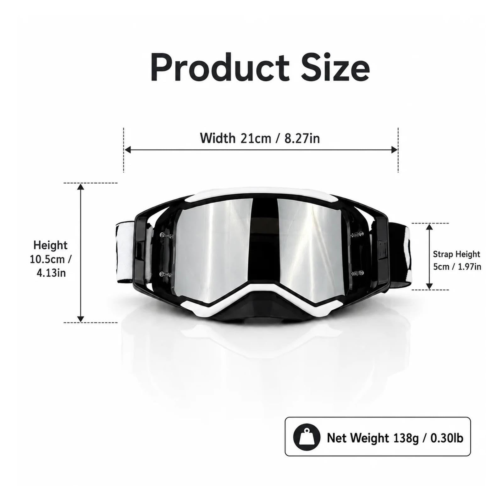 Occhiali da casco Occhiali da motocross Sicurezza Lenti HD Antivento