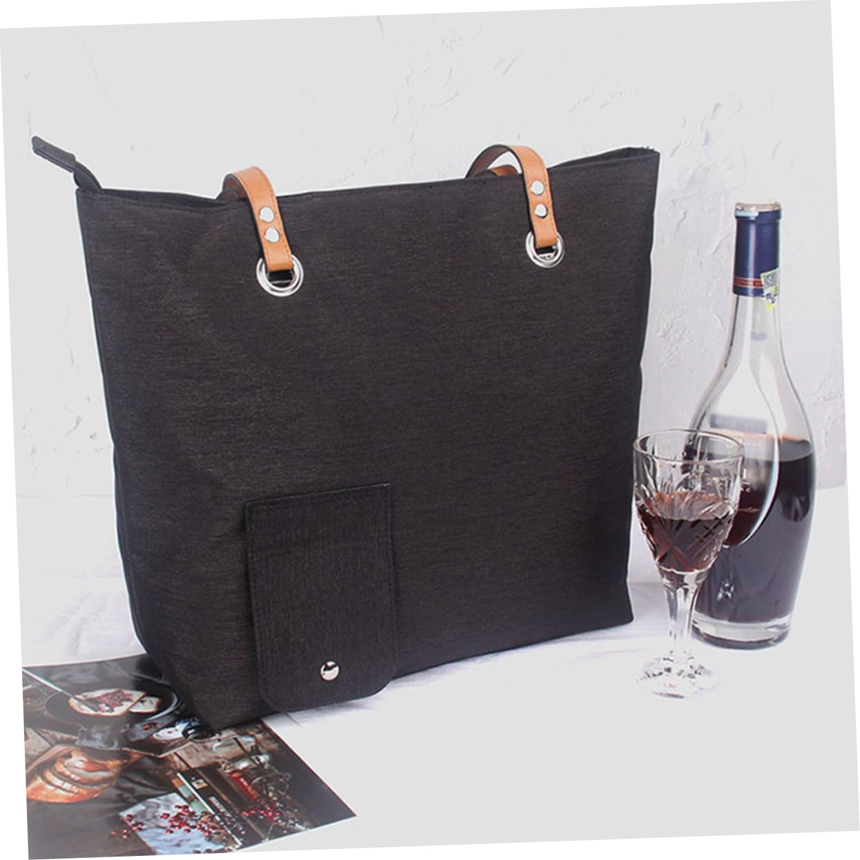 MAGICLULU Bolsa Térmica para Bolsa De Mano para Picnic Portabotellas para Transporte De Botellas De Vino