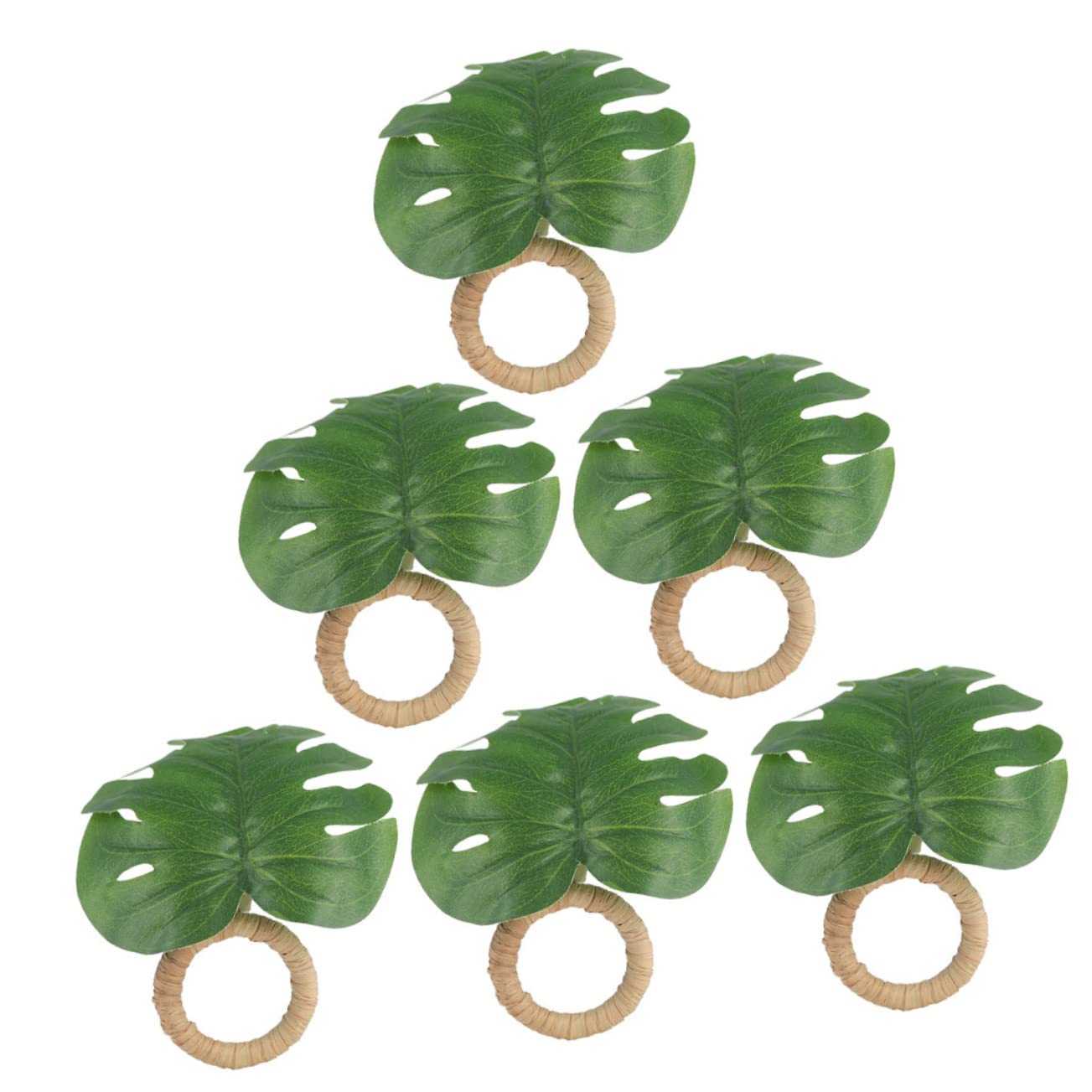 ULTECHNOVO Servilletero Acción De Gracias Boda Simple Condujo Artificial Y Decoración para Follaje Hebilla De Servilleta De Mesa De Comedor Páginas 6 Piezas X 4