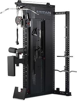 Titan Fitness Selectorized Cable Machine, LAT Pulldown & Low Row Gym Machine