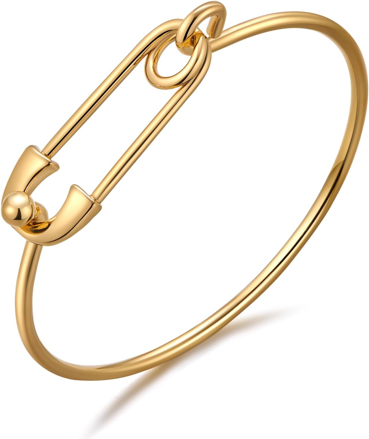 Gold Silver Link Bangle Bracelet for Women Simple Thin Cuff Bangle Bracelet Minimalist Jewelry