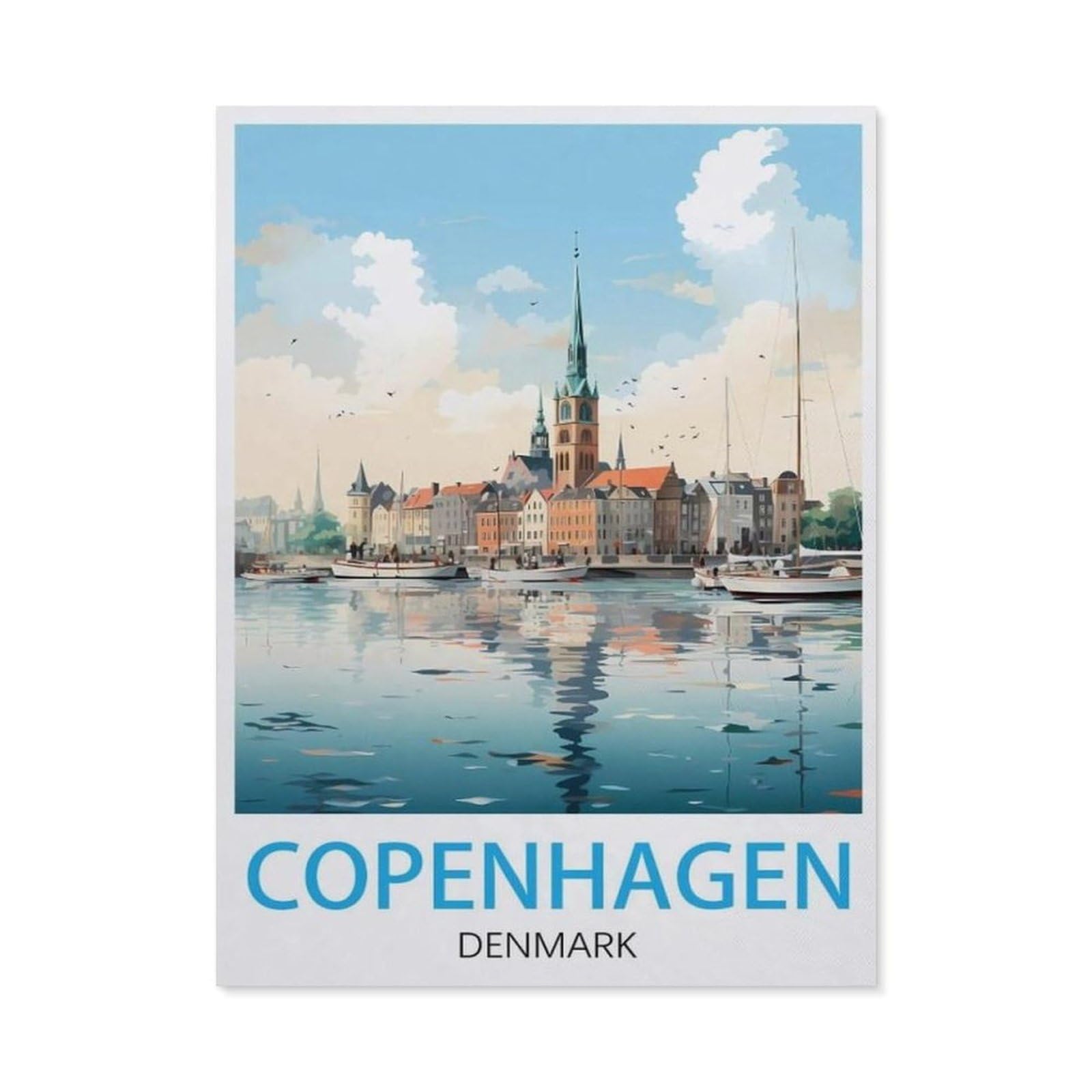 paper Jigsaw Puzzle 1000 Pieces，Denmark Copenhagen，Adult Children Toys Decompression Game（50x70cm）-AY78