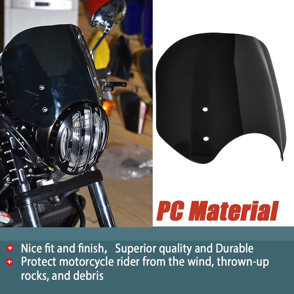 Parabrezza Anteriore Per Honda Rebel CMX500/300 2017-2024 - In Policarbonato Fumé, Antivento, Facile Montaggio