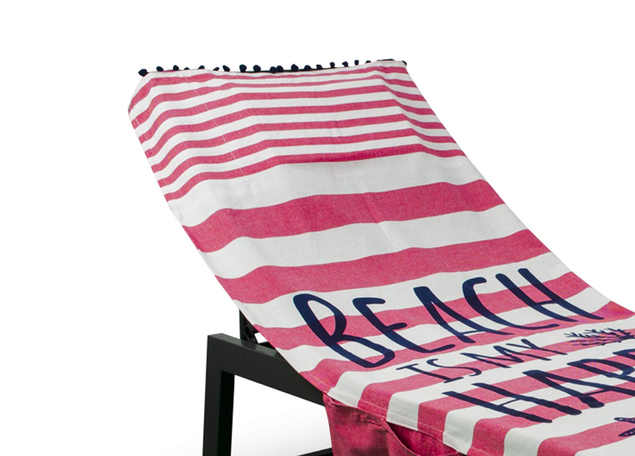 Serviette De Plage Fishy, 75 X 190 Cm Lit Plage Avec Coussin Rembourré