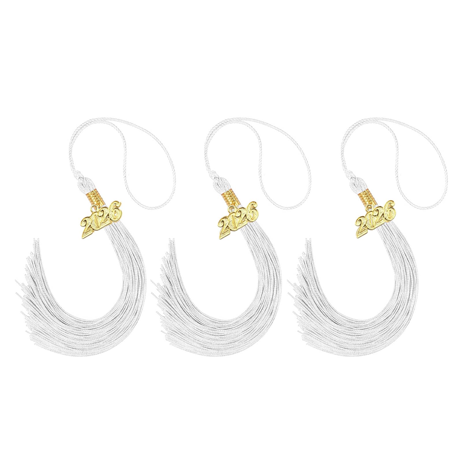 Tsophreniq 2026 Graduation Year Tassels with Rayon Strands for Ceremonies and Designs Tassels for Graduation Cap