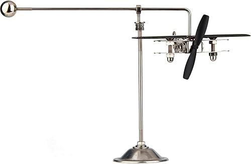 Miniatura 2 de Sunnytech Avión solar de equilibrio de juguete de avión negro hélice cinética arte equilibrio ciencia descompresión juguete de oficina en casa para