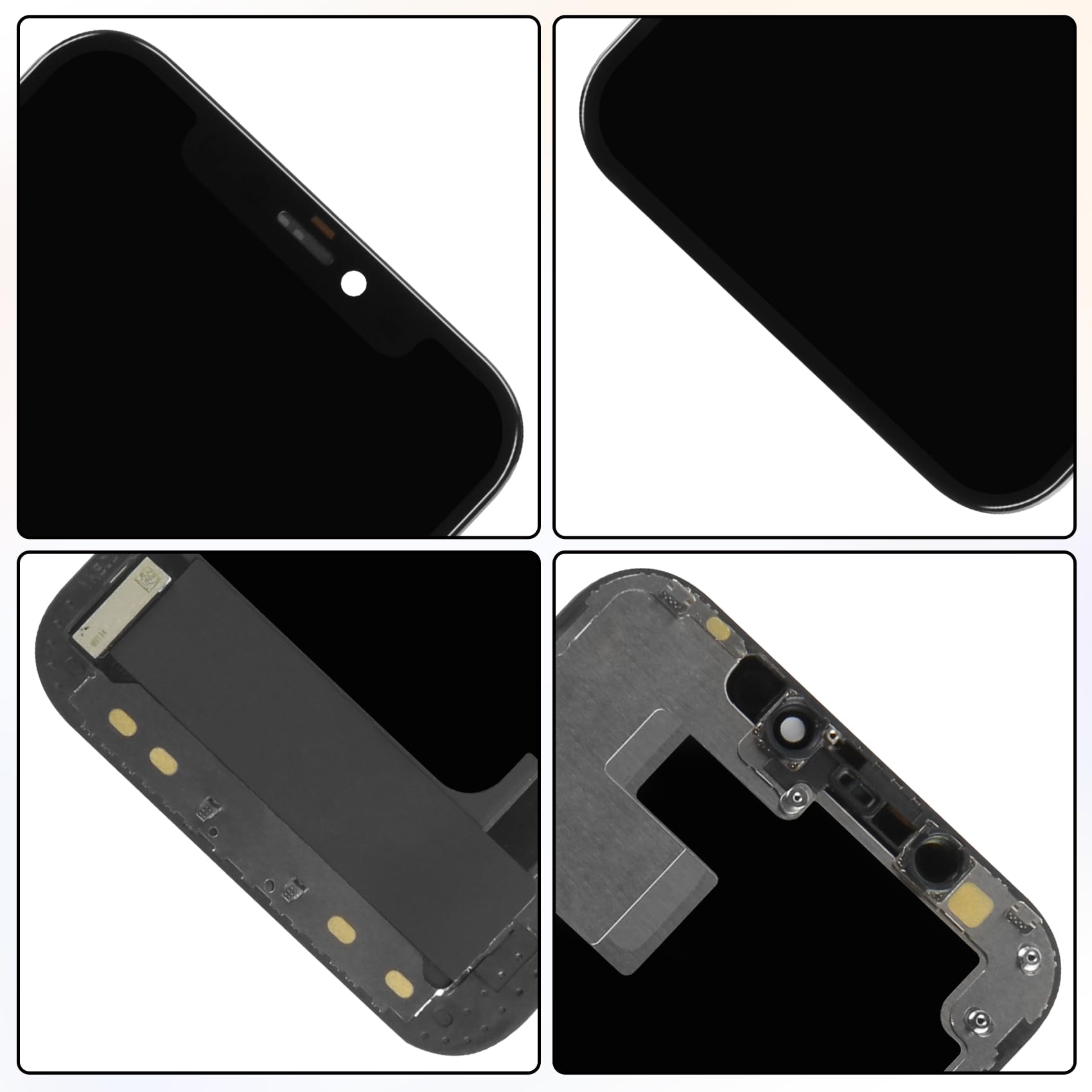 Schermo LCD per iPhone 12 6.1" LCD Display per iPhone 12 PRO A2403 A2172 A2402 A2404 A2407 A2341 A2406 A2408 LCD Touch Screen Digitizer Kit di Sostituzione con Strumento(Versione TFT Highlight)