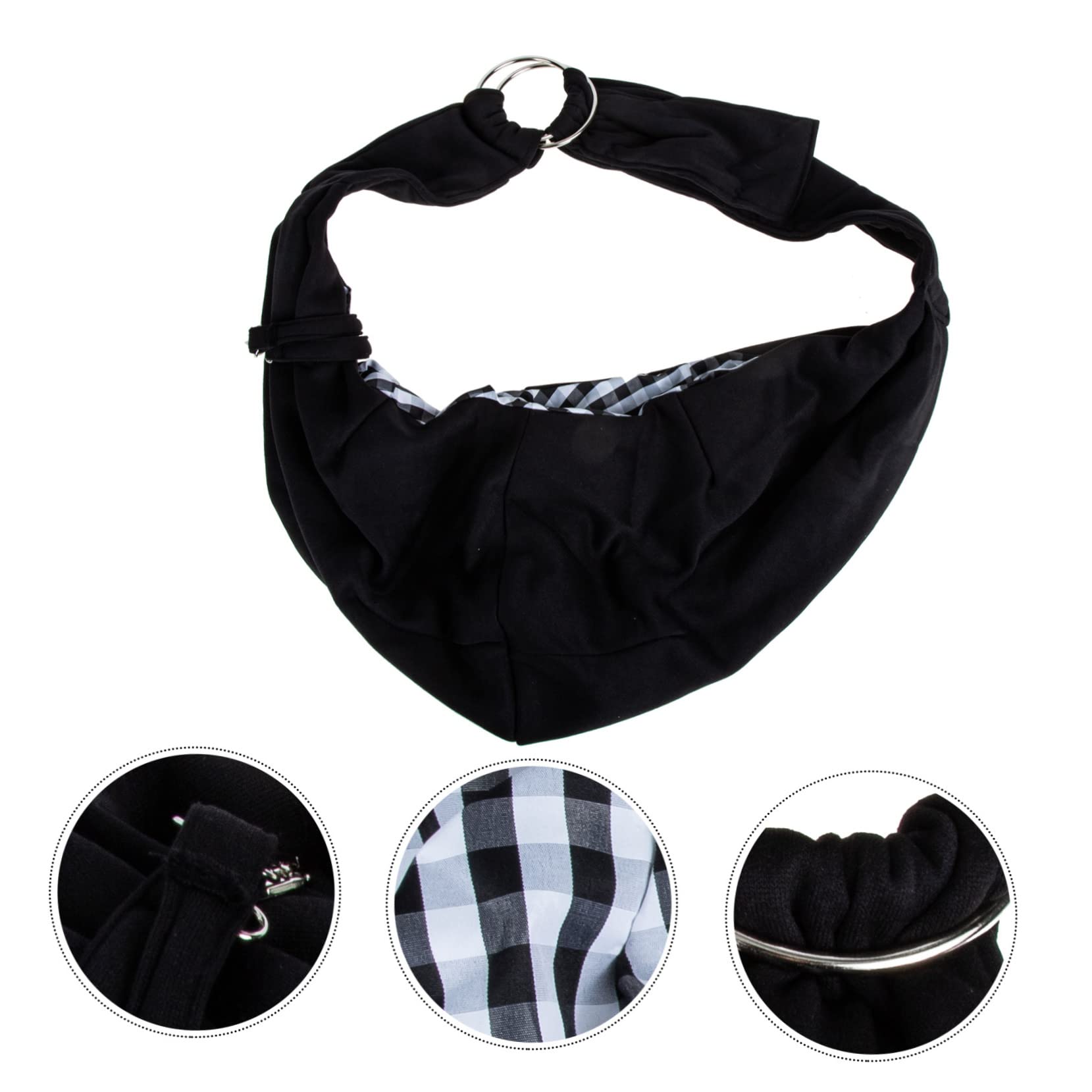 Zaino per Animali Domestici Nero, Traspirante e Leggero | Poliestere, per Gatti e Altri Pet, Uso in Gita e Shopping, Formato Portatile Ventilato