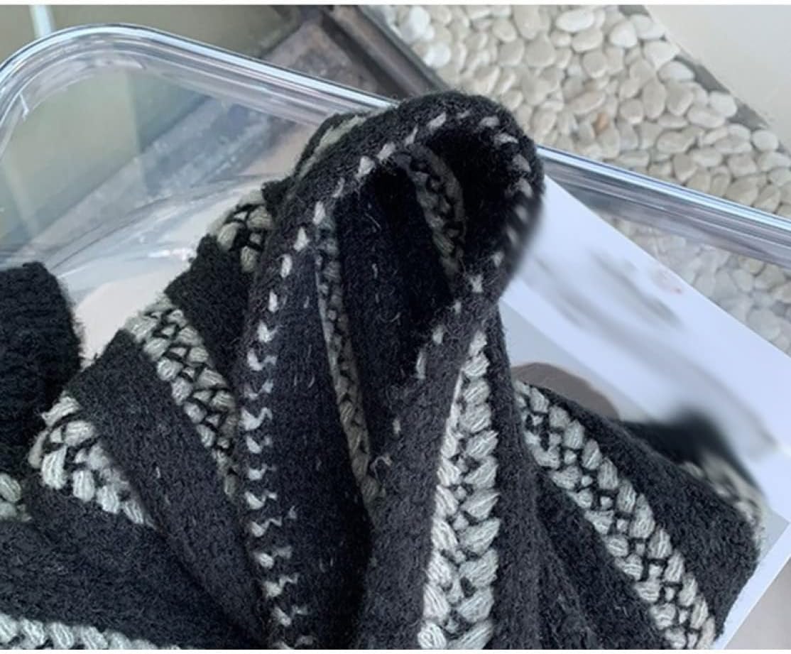 [JUI3N] マフラー ストール レディース ロング ニット 大判 ケーブル編み 黒 赤 秋冬定番 ロングマフラー 秋冬 可愛い