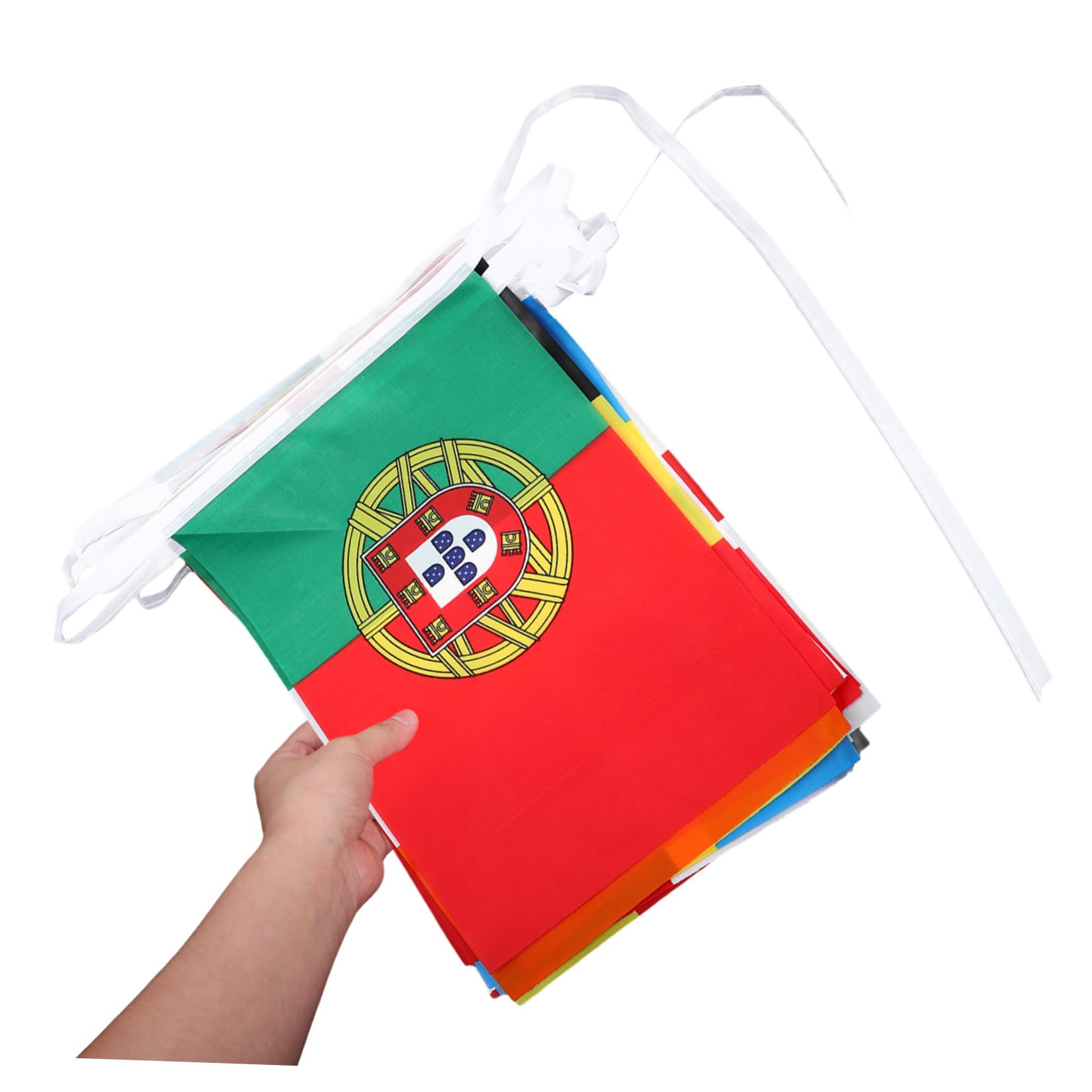 Guirlande de Fanions Colorés en Polyester, Mini, Ficelle