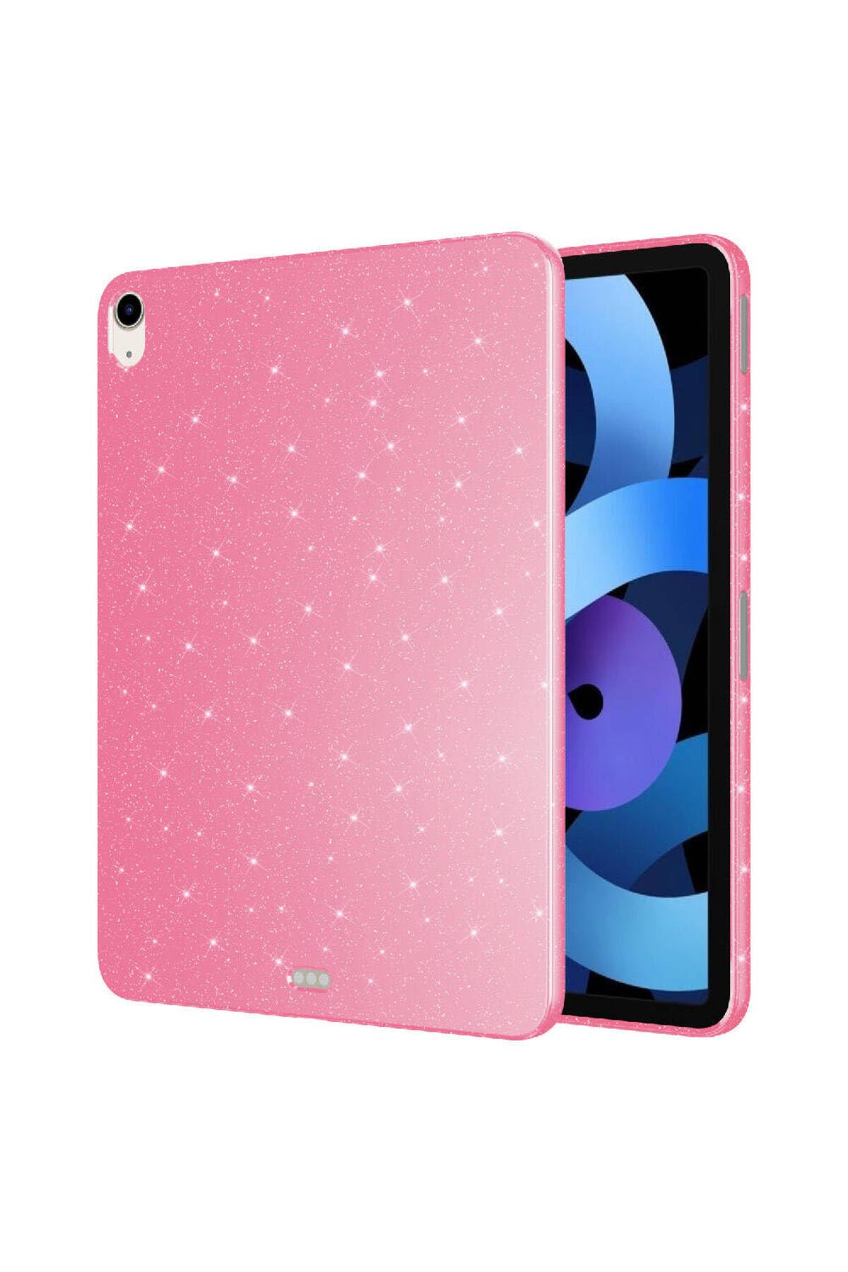 CONSTRAIN - iPad Air 11 2024 Simli Parlak Görünümlü ile Uyumlu SBT Tablet Koton Kılıf-Pembe Koyu 2