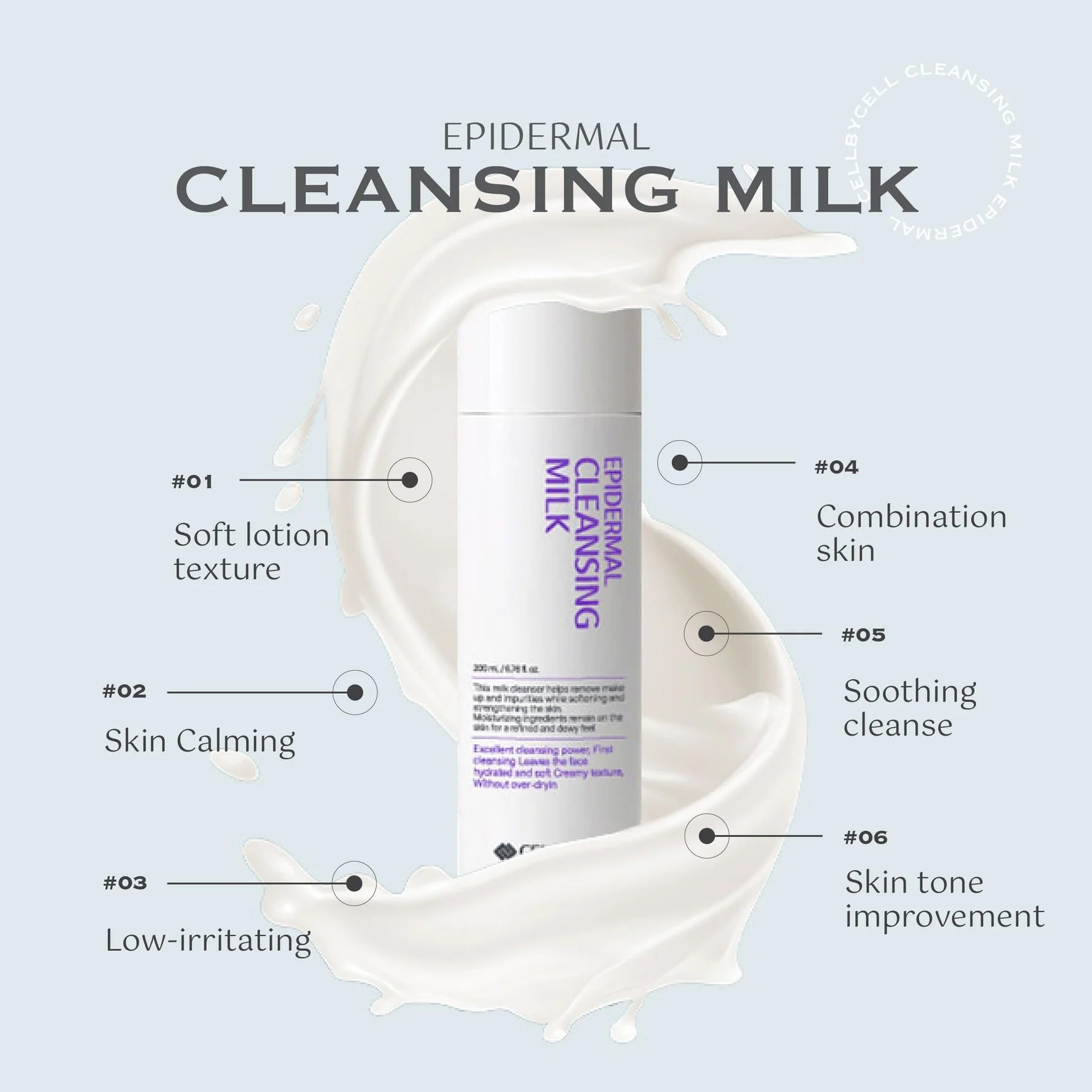 Amazon.com: CELLBYCELL Epidermal Cleansing Milk | Creamy, Soft