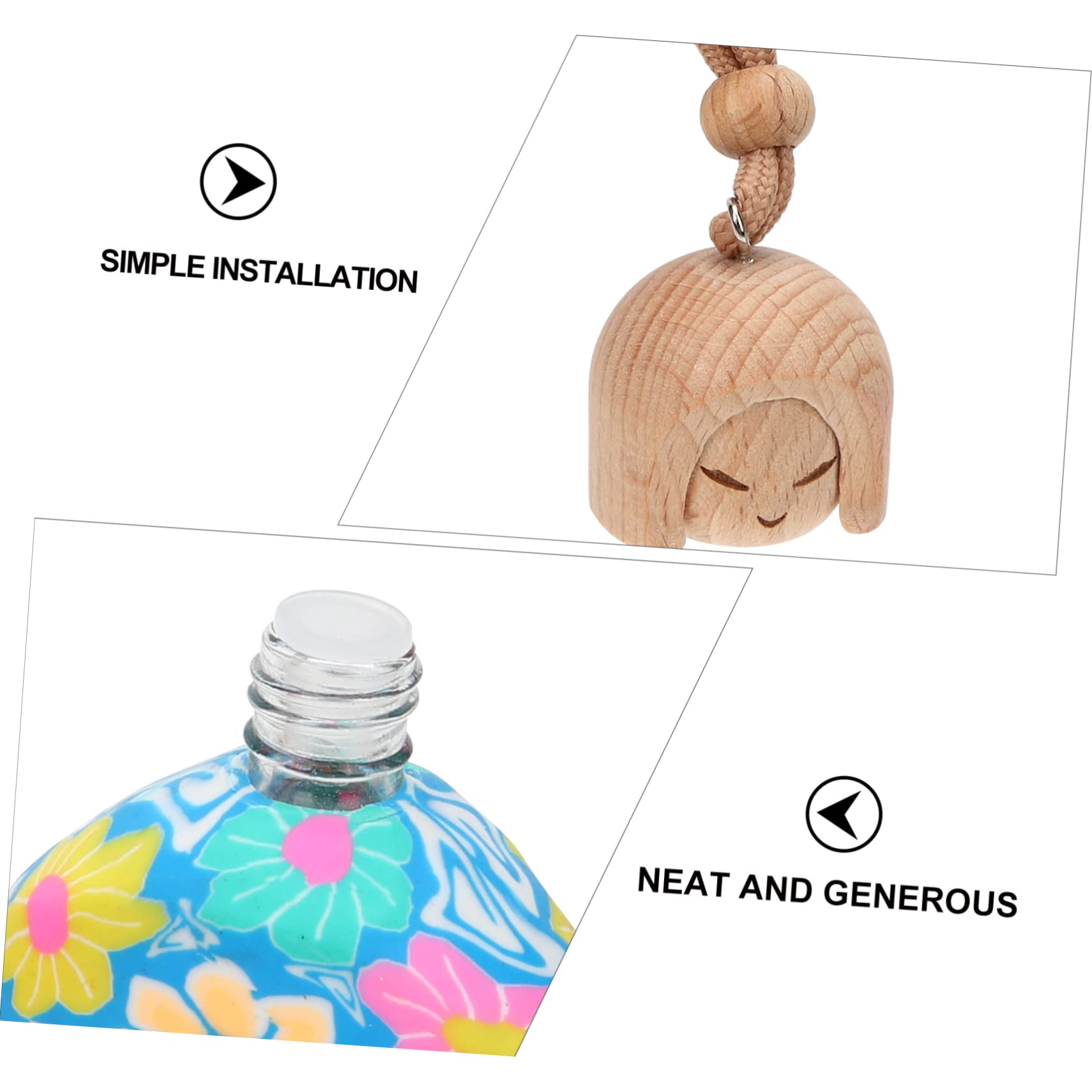 Alipis 2 Set Diffusore Profumo Auto Ricaricabile Forma Kimono Diffusore Compatto Veicolo Fragranza Persistente E Facile Da Installare Su Bocchette 5 Pezzi*2